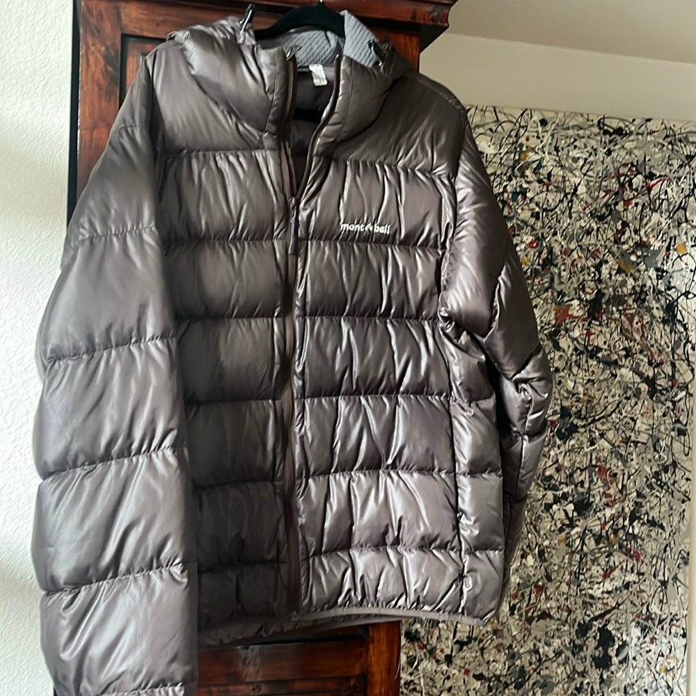 Mont Bell Brown Hooded Puffer Jacket